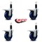 Service Caster 4'' Solid Poly Swivel 1-1/8'' Expanding Stem Caster Set Total Lock Brake, 4PK SCC-EXTTL20S414-SPUS-118-4 - alternate 3